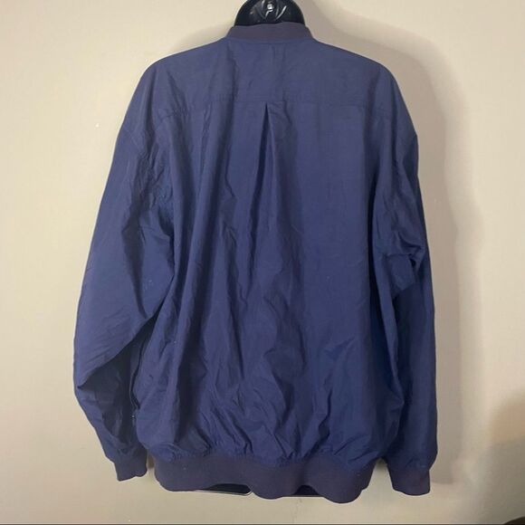 UltraClub Collection Longlife Blue Unisex Nylon Bomber Style Jacket - Picture 3 of 9